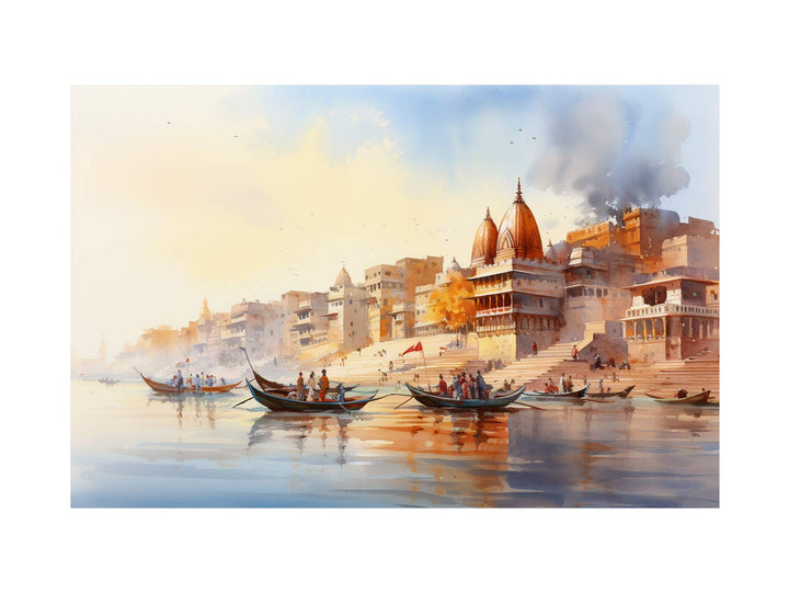 Varanasi Ganga Vintage Painting
