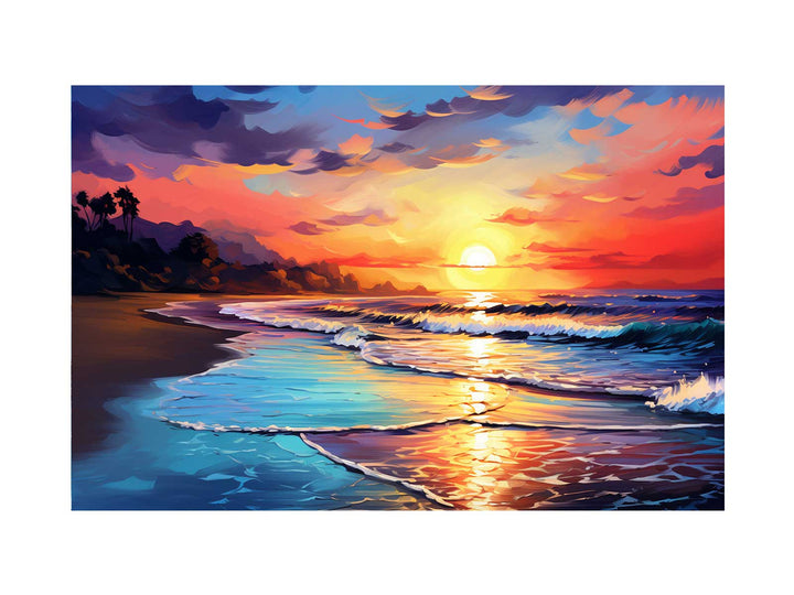 Beach Sunset Art 