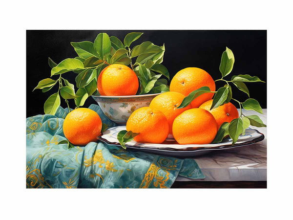 Orange Still Life Painting