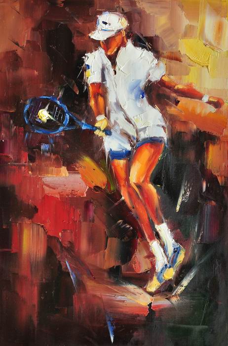 Knife Woman Art Sport Painting 