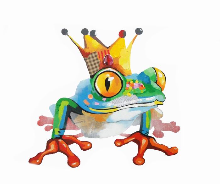 Frog Crown Modern Art Painting 