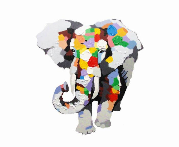 Colorful Elephant Modern Art Painting 