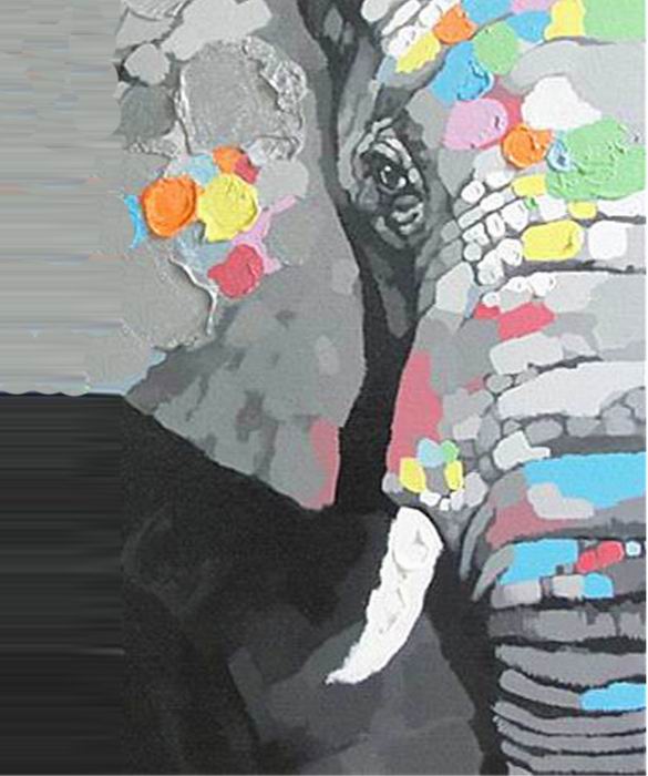 Modern Art Painting Elephant Teeth 