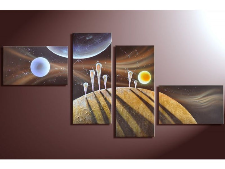 4 Panel Galaxy Painting Set 
