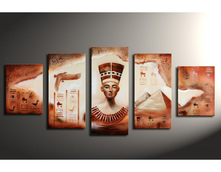 5 Panel Egypt Painting Set 