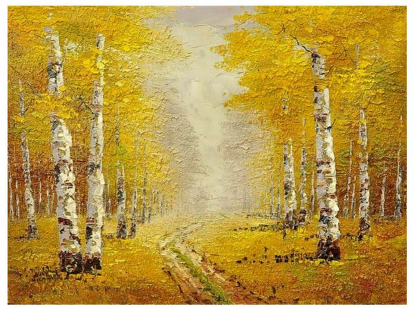 Birch Yellow Knife Art Painting 