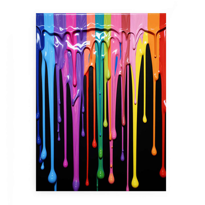 Black Dripping Color  Art Painting