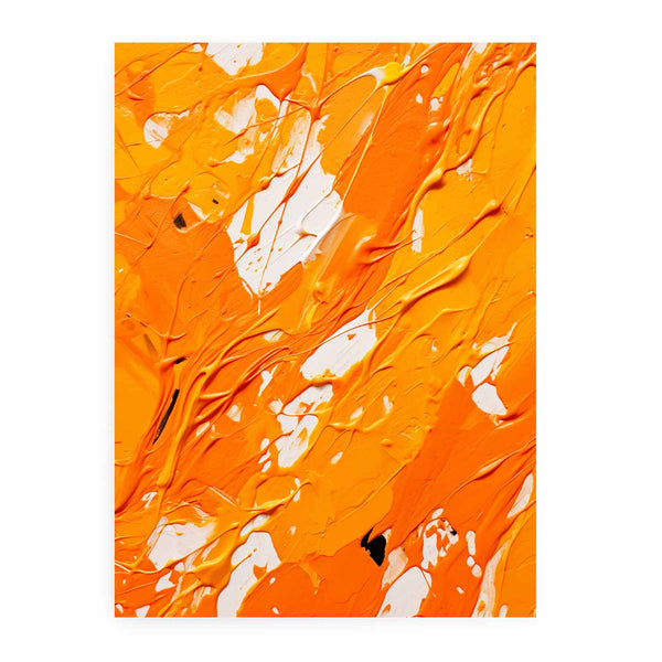 Orange Dripping Color Painting