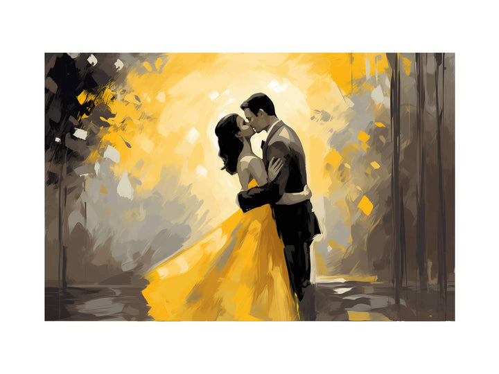  Couple Yellow Art Painting 