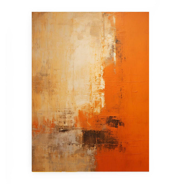 Orange Abstract Knife Art Painting