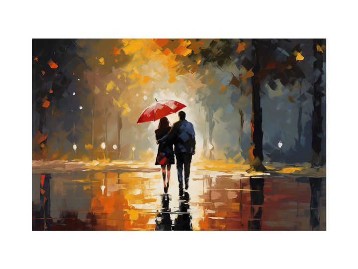 Couple Umbrella Painting 