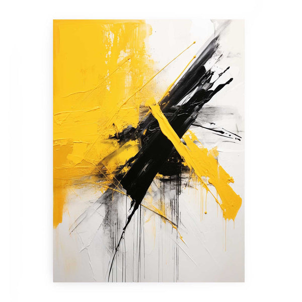 Abstract White Yellow Painting