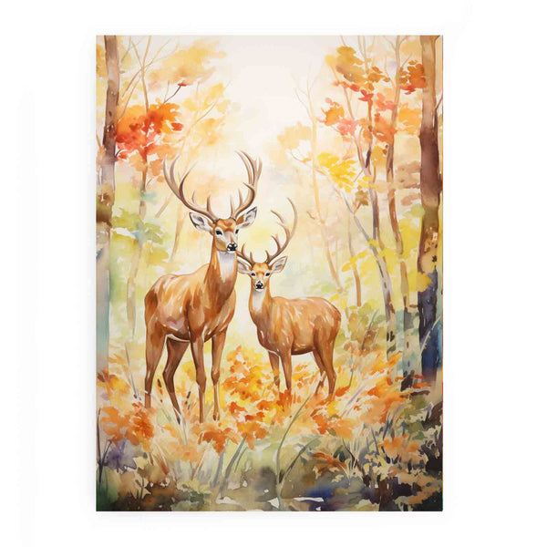 Two Deer Modern Art Painting 