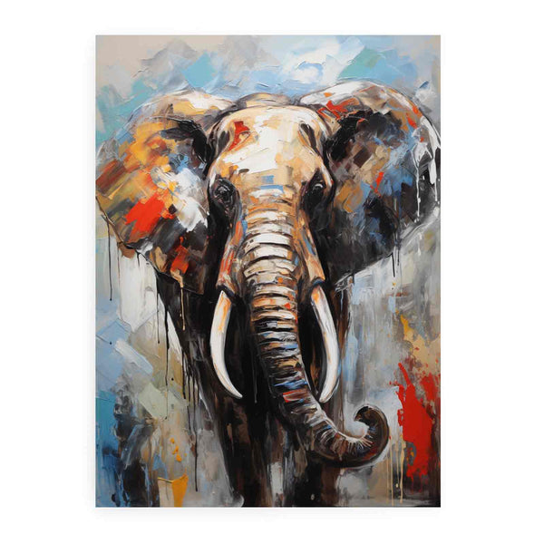 Black Elephant Modern Art Painting 