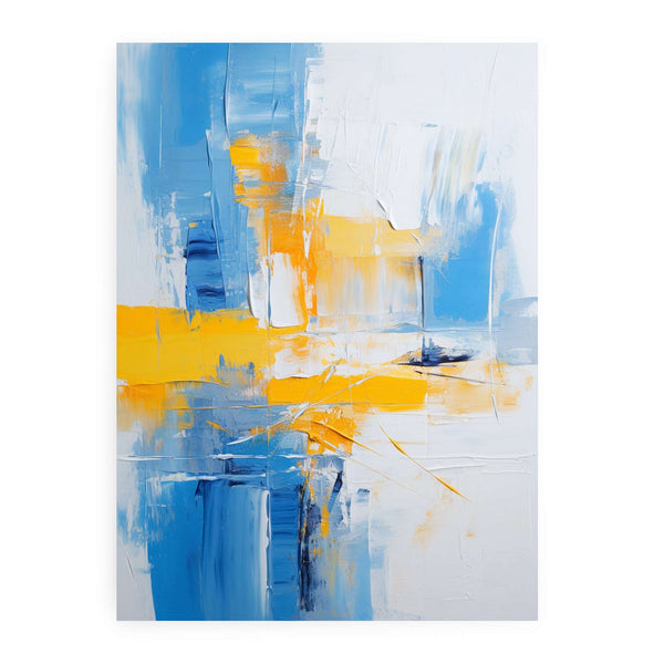 Blue Yellow Abstract Painting