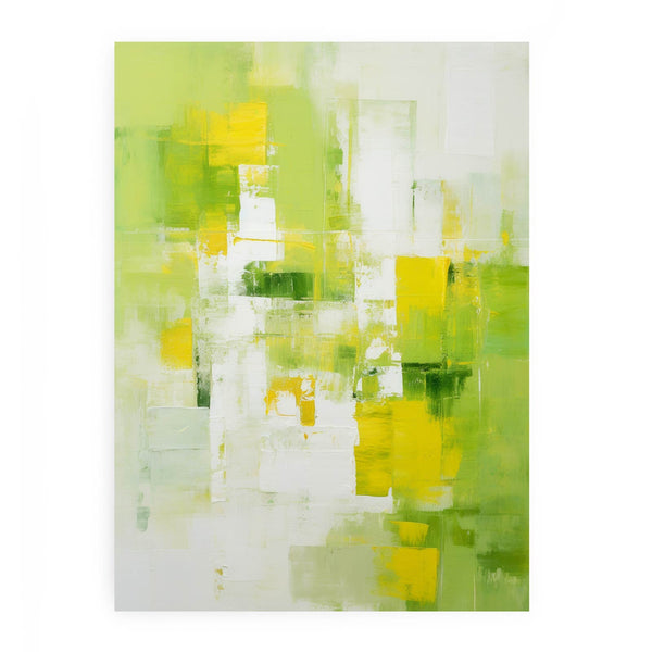 Abstract Painting Green Yellow