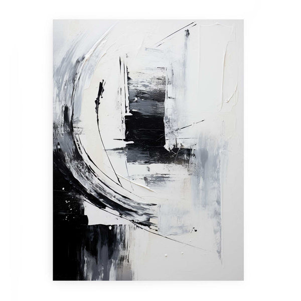 White And Grey Abstract Painting