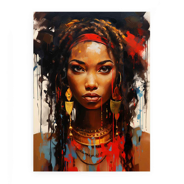 Black Girl Modern Art Painting 