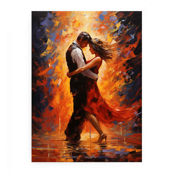 Dancing Couple Modern Art Painting 