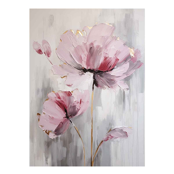 Pink White Flower Painting 